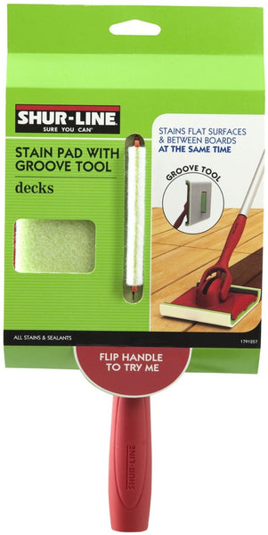 Shur-Line 1791257 Stain Pad With Groove Tool, 6.5" x 7.5"