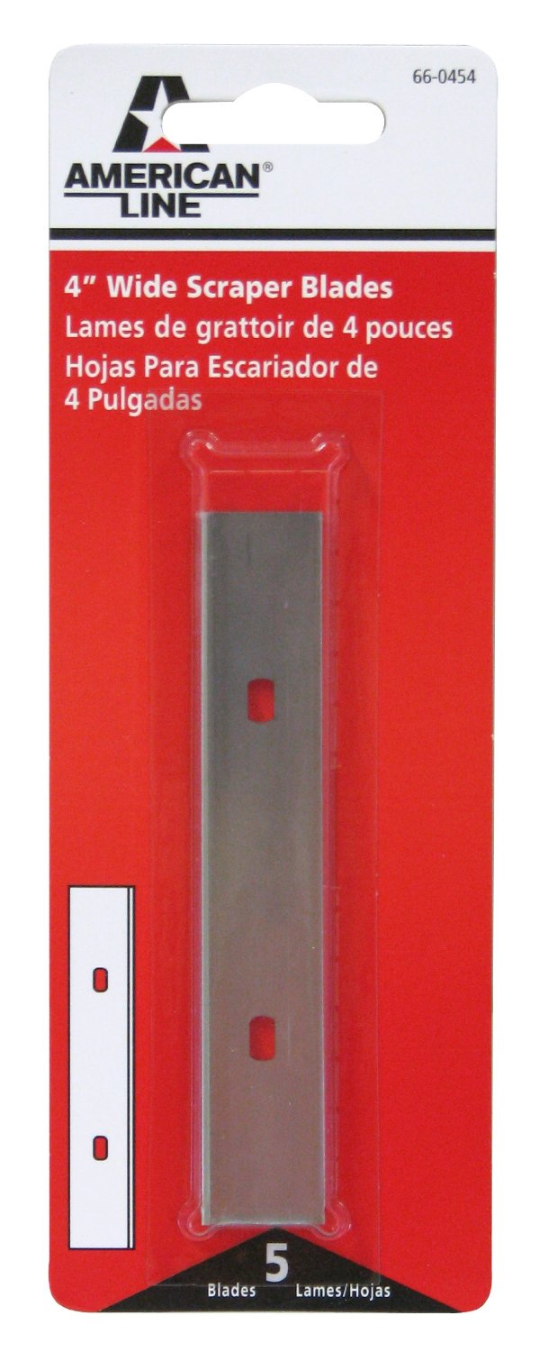 American Line 66-0454 Wide Scraper Blade, 4", Carbon Steel