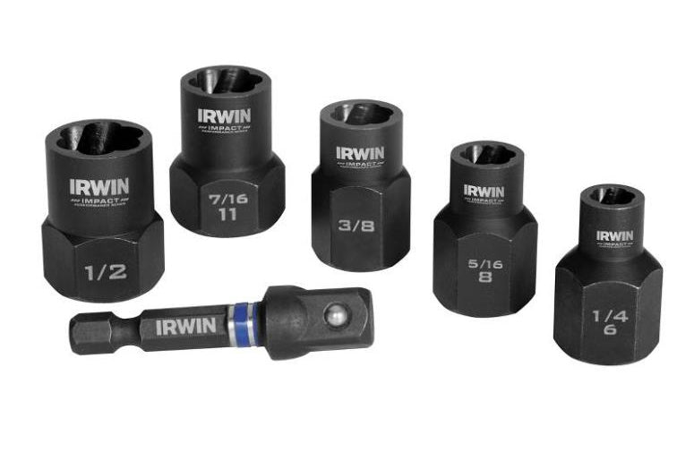 Irwin 1859143 Impact Bolt Grip Deep Well Bolt Extractor Set, 6-Piece