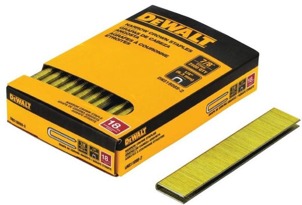 DeWalt DNS18088-2 18-Gauge Narrow Crown Finish Staples, 1/4" x 7/8"