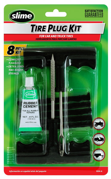 Slime 1034-A Tubeless Off-Road Tire Plug Kit with T-Handle, 8-Piece