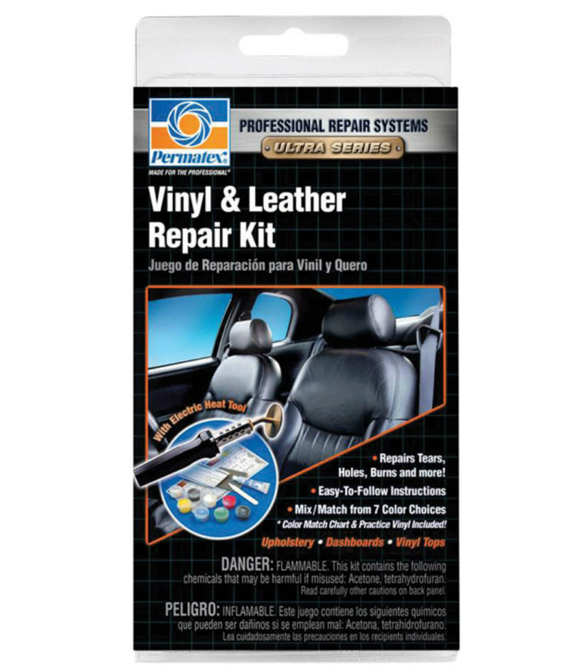 Permatex 81781 Vinyl and Leather Repair Kit, Liquid, Pungent, Clear