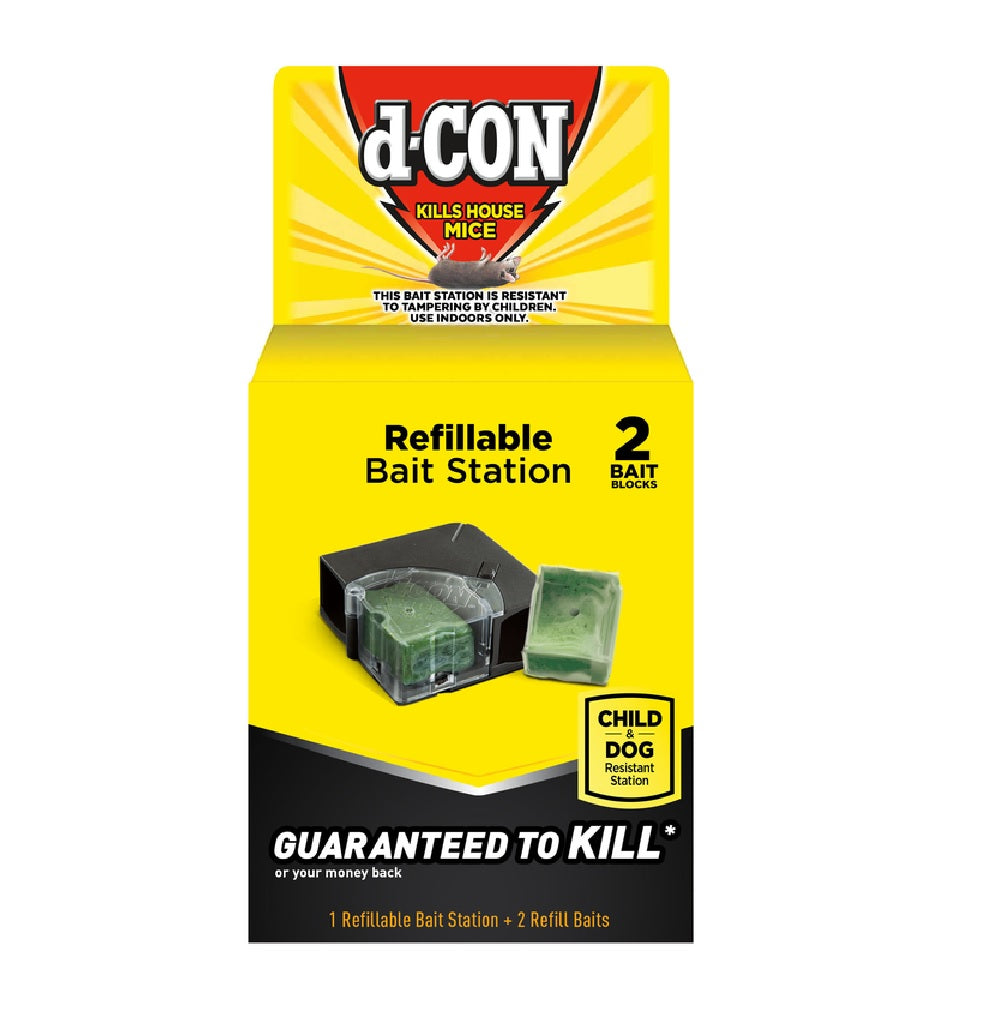d-CON 89545 Bait Station and Bait For Mice, Pack of 2