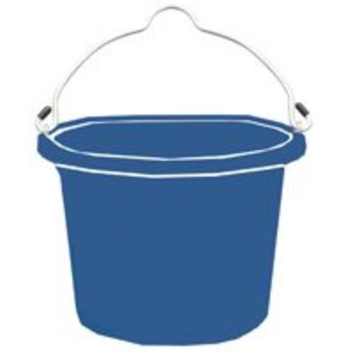 Fortex/Fortiflex FB108BL Heavy-Duty Flat Side Blue Bucket, 8 Quart