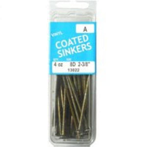 Midwest 13022 Vinyl Coat Sink Nails, 8d x 2-3/8
