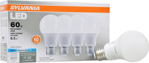 Sylvania 79284 Value Non-Dimmable LED Ligh Bulbs , 8.5 Watts, 120 Volts