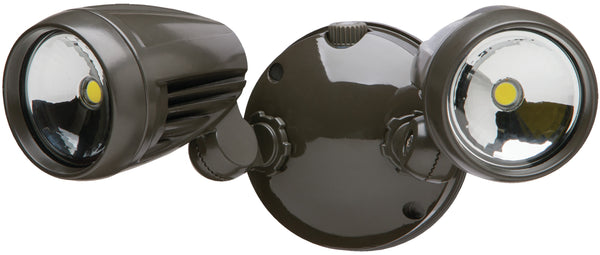 Heath Zenith HZ-8486-BZ-A Dual Head LED Dusk To Dawn Flood Light, 1526 Lumens