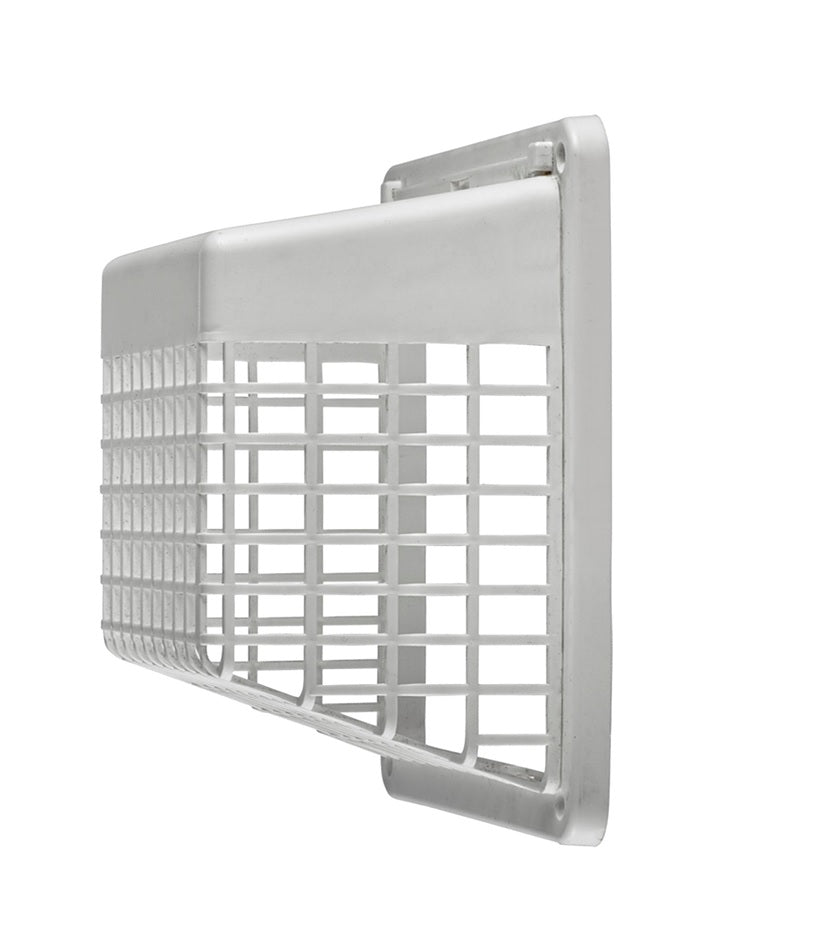 Lambro 1491WG Universal Hinged Vent Guard, Plastic, White