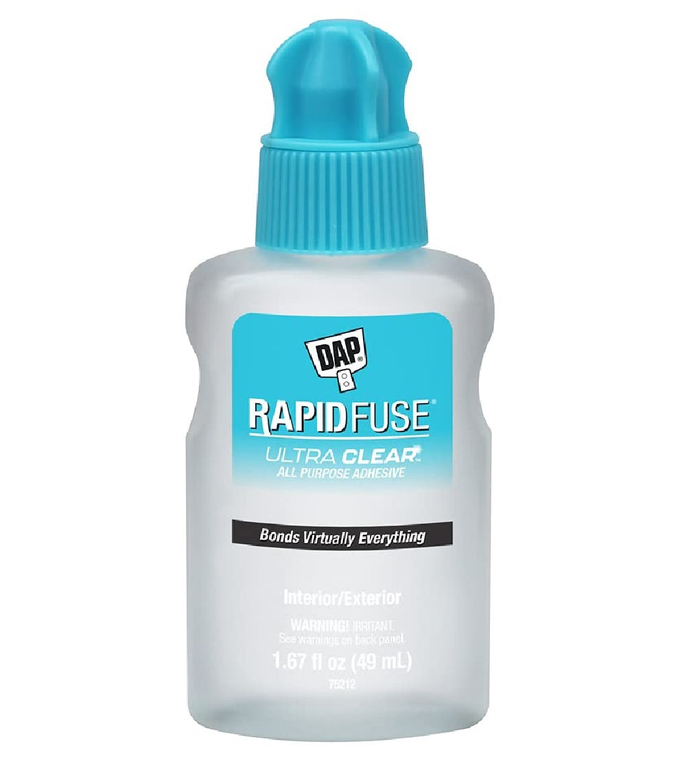 DAP 7079800180 RapidFuse Ultra Clear All Purpose Adhesive, 1.67 Oz