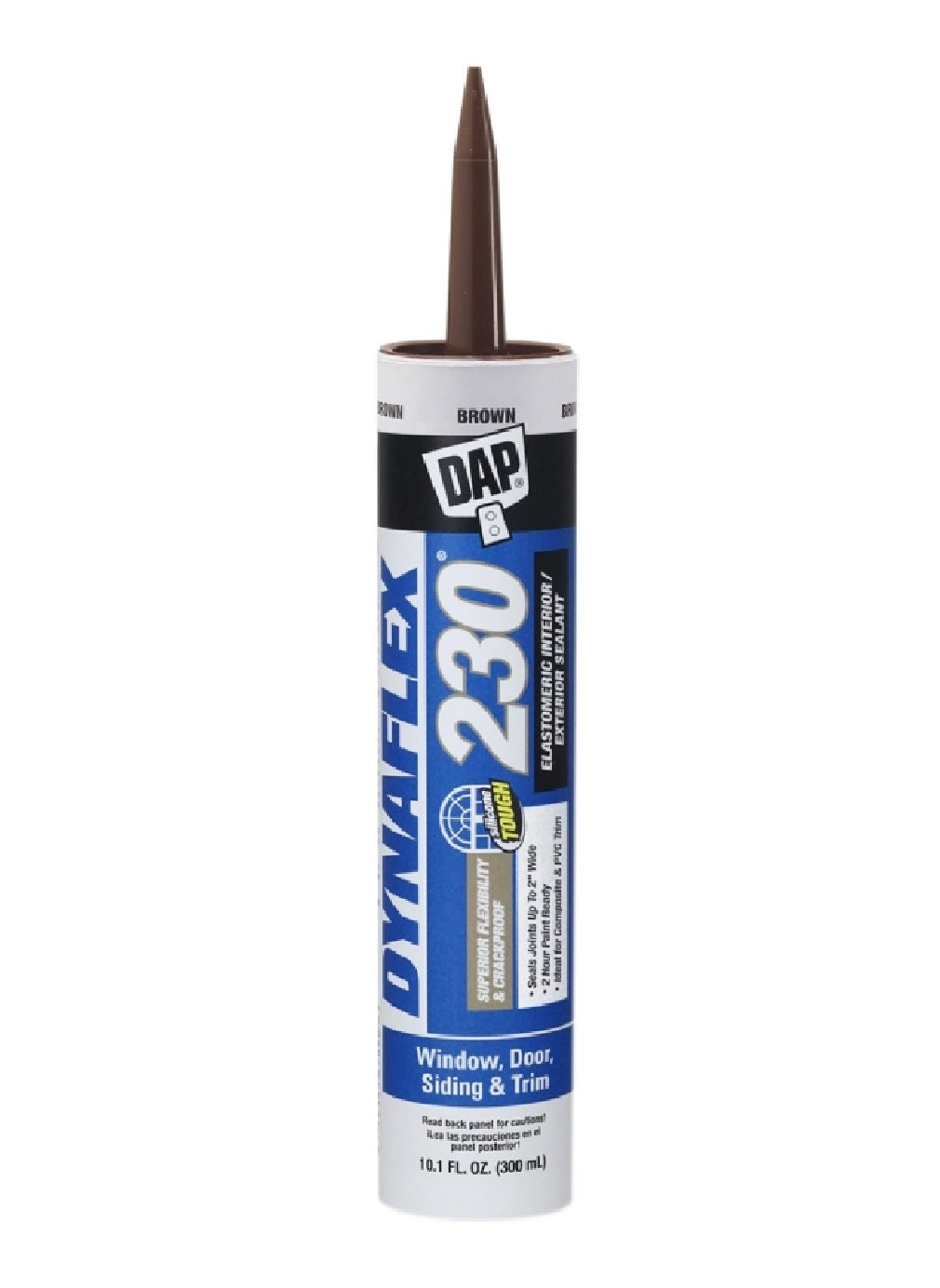 Dap 7079818418 Dynaflex 230 Premium Elastomeric Latex Sealant, 10.1 Oz, Brown