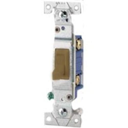Cooper Wiring 1303-7B 3 Way Quiet Toggle Switch Brown Pk/10