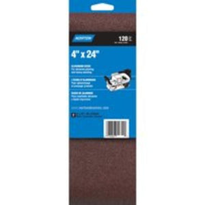 Norton 07660702233 Power Sanding Belt 4"x24", 120 Grit, 2/ Pk