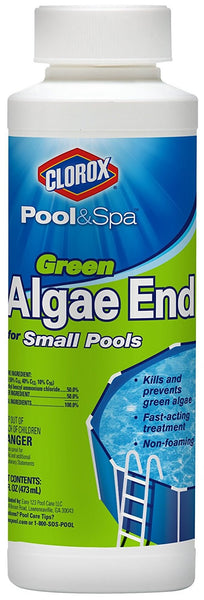 Clorox 60016CLX Pool & Spa Green Algae Control, 16 Oz