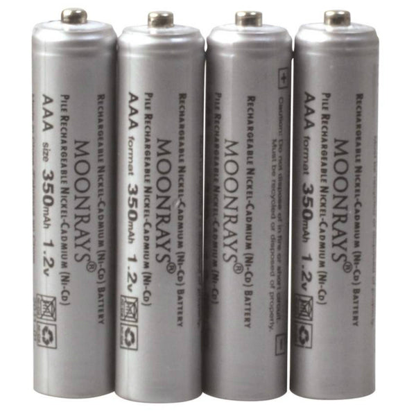 Moonrays 97146 Rechargeable Solar Battery, 350 mAh AAA Battery