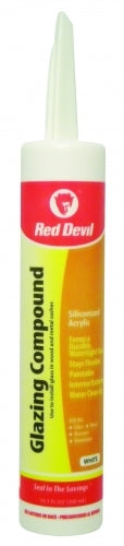 Red Devil 0666 Glazing Compound, 10.1 Oz, White