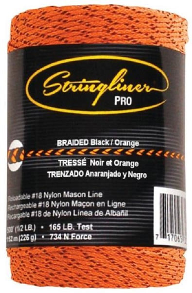 Stringliner 35491 Construction Line, 500&#039;, Orange/Black