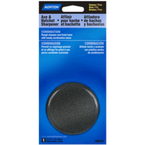 Norton 85316 Round Sharpening Stone 3"x5/8", Coarse/Fine