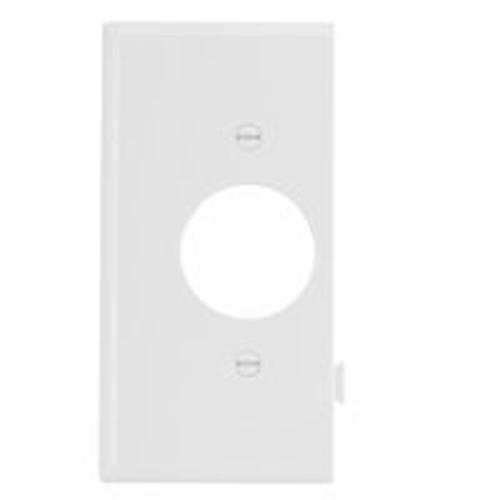 Cooper Wiring STE7W Snaptog Single Receptacle End Plate, White