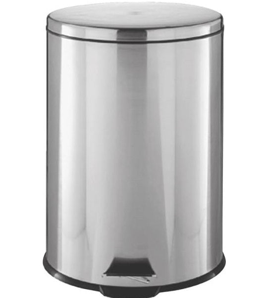 Simple Spaces LYP07F3-3L Trash Can, Stainless Steel, 1.85 Gallon Capacity