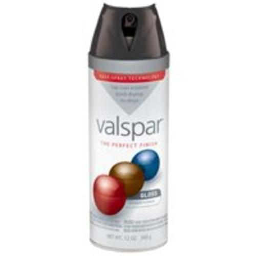 Valspar 85048 Enamel Multi-Surface Spray Paint, Black Gloss, 12 Oz.
