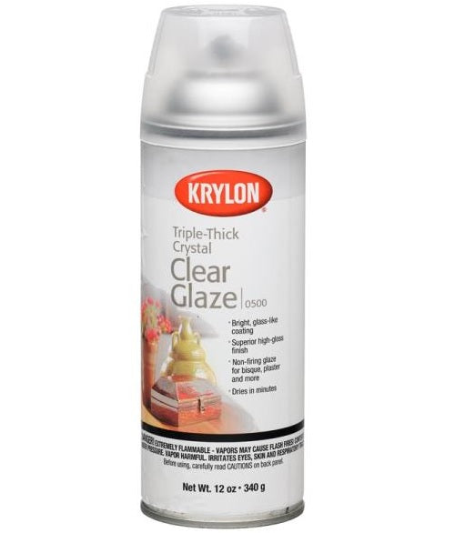 Krylon I00500A00 Triple Thick Crystal Clear Glaze Spray, 12 Oz