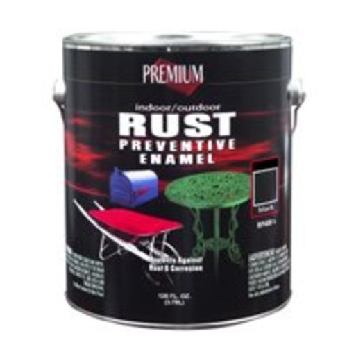 Premium Rp4003 Blk Flt Rustprevent Gal, Interior/Exterior, Black