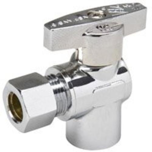 B & K 190-432HC Angle Water Supply Line Valve 1/2"x3/8", Chrome Plated