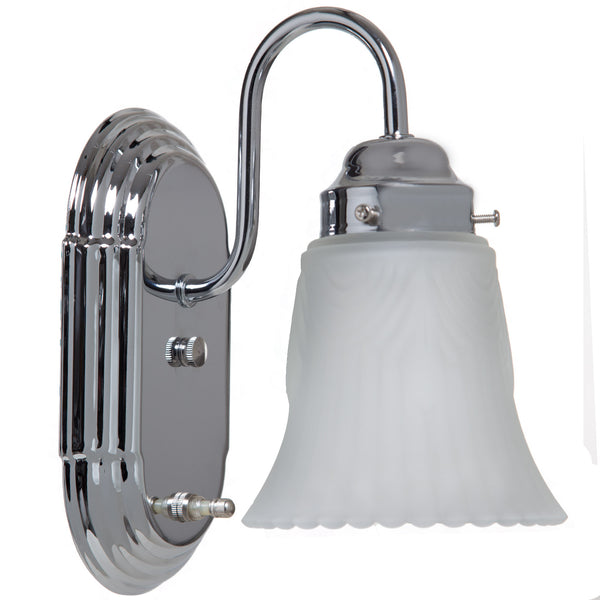 Boston Harbor RF-V-026-CH3L One Light Vanity Wall Fixtures, Chrome