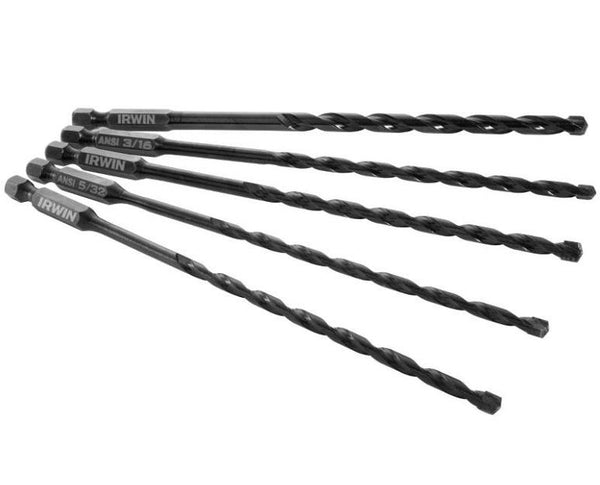 Irwin 1881078 Impact Drill Bit Set, Masonry, 5 Piece