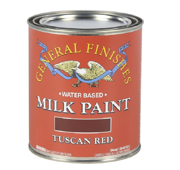 General Finishes QTTR Milk Paint, Flat, Tuscan Red