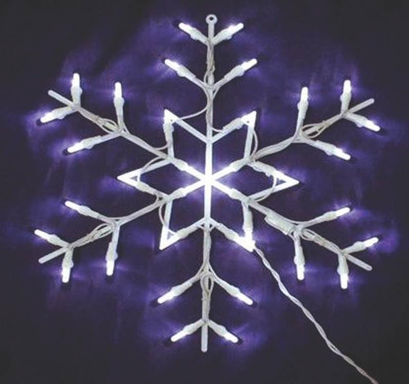 Santas Forest 19616 Christmas Lighted Window Decoration, Snowflake, 16"