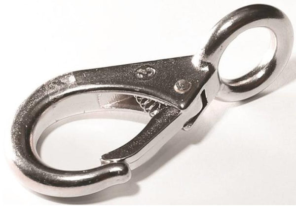 Baron 249S-1 Rigid Round Eye Quick Snap, Stainless Steel