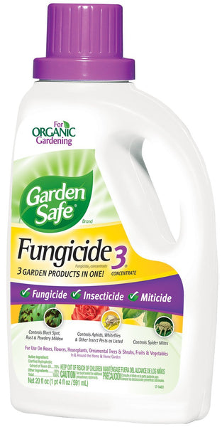 Garden Safe HG-10411X Fungicide3 Concentrate, 20 Oz