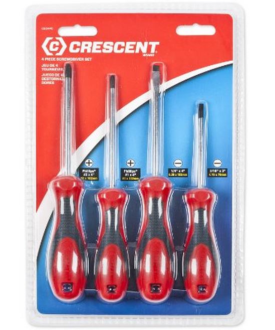 Crescent CSD4PC Screwdriver Set, 4 Piece