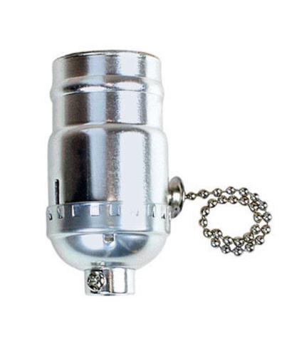 Jandorf 60405 Lamp Socket Pull Chain, Nickel