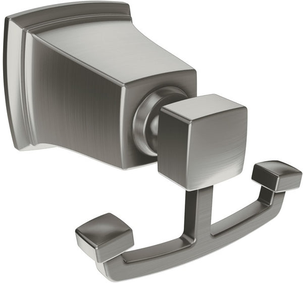 Moen Y3203BN Boadwalk Double Robe Hook, Brushed Nickel, 3-3/4"