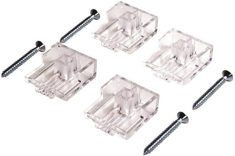 Prosource PH-122201-PS Adjustable Plastic Mirror Holders, 1/4", 4/Pack