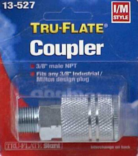 Tru-Flate 13527 Male Coupler Body Quick Connect, 3/8"