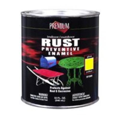 Premium RP3009 Oil-Based Rust Preventive Enamel, 1 Qt, Yellow