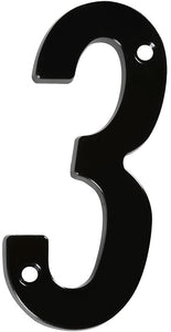 National Hardware N238-659 V871 #3 House Numbers, 4", Black