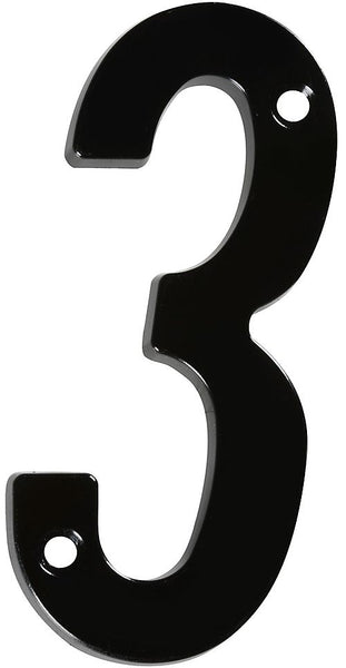 National Hardware N238-659 V871 #3 House Numbers, 4", Black