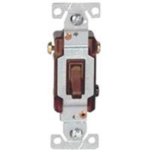 Cooper Wiring 1303B Three Way Toggle Switch Brown Pk/10