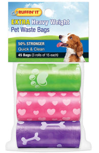 Ruffin' It 19347 Printed Waste Bags Refill, Assorted Colors & Design