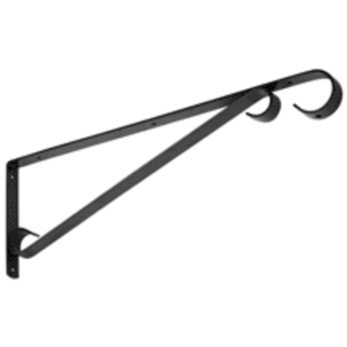 Stanley Hardware 274-621 Plant Bracket With Sign Holders, Black, 15"