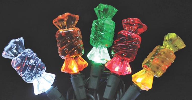 Holiday Basix W11R0047 8-Function Candy Light Set, 70-Light