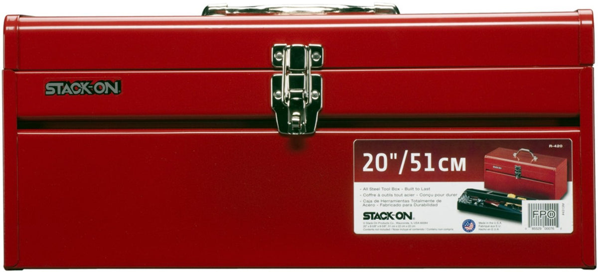 Stack-On R-420 General Purpose Steel Tool Box, Red, 20"