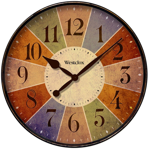 Westclox 32897 Round Kaleidoscope Wall Clock, 12"