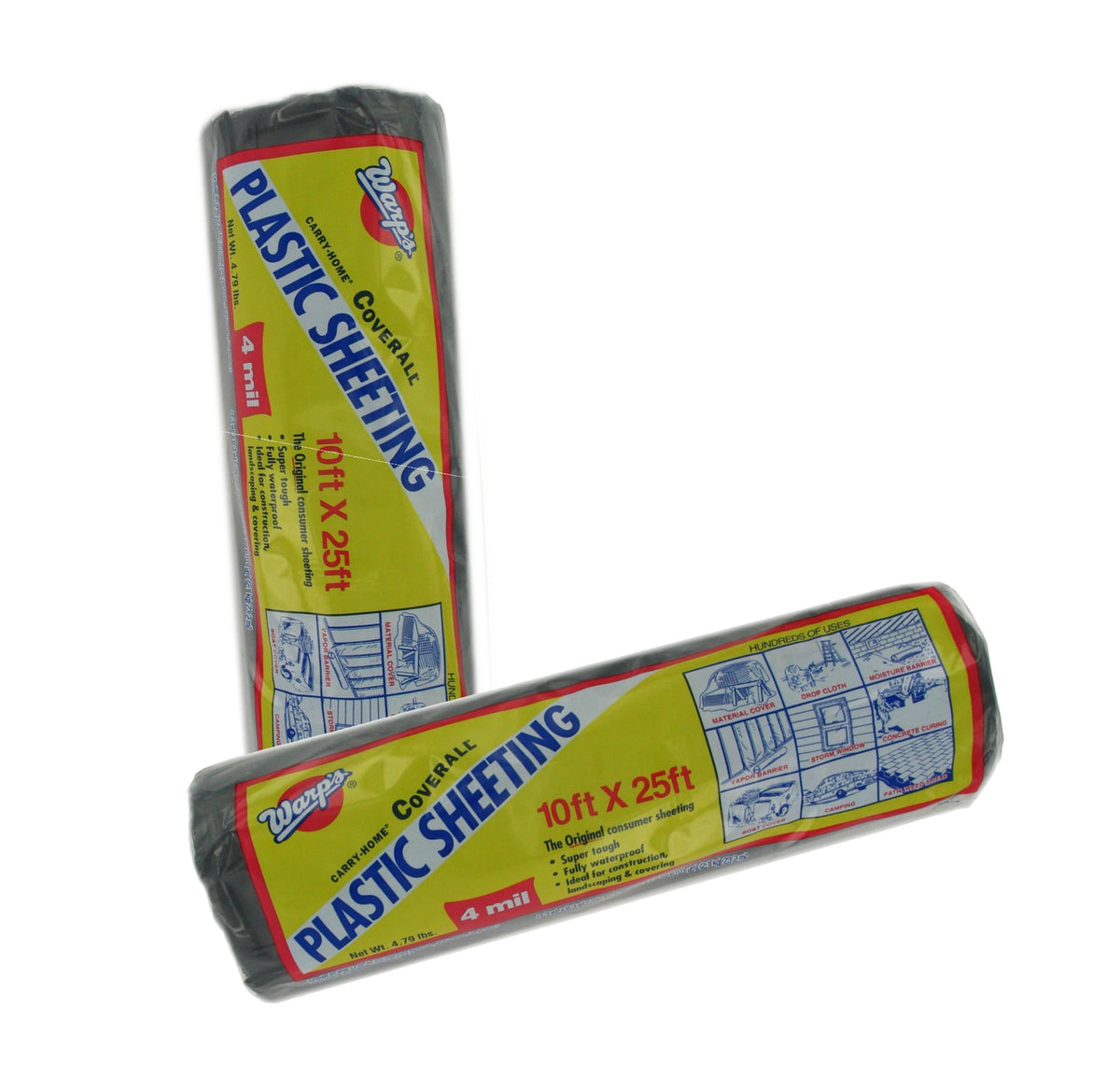 Warp&#039;s SP-4CH10-B Polyethylene Sheeting, 4 Mil, 10&#039; x 25&#039;