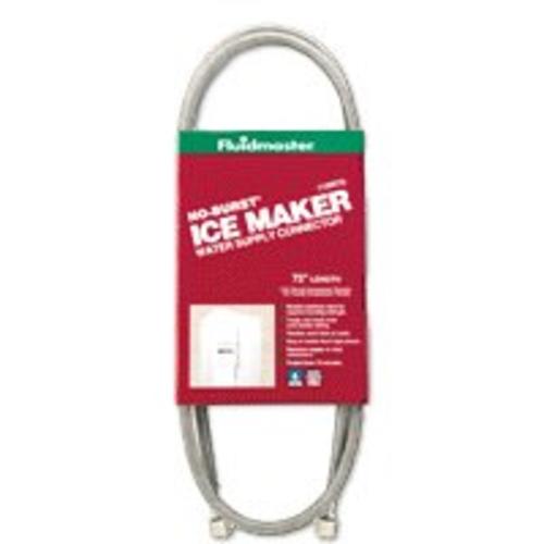 Fluidmaster 12IM120 Ice Maker Connector 120",•Braided stainless steel w/polymer core and brass nuts, Carded,