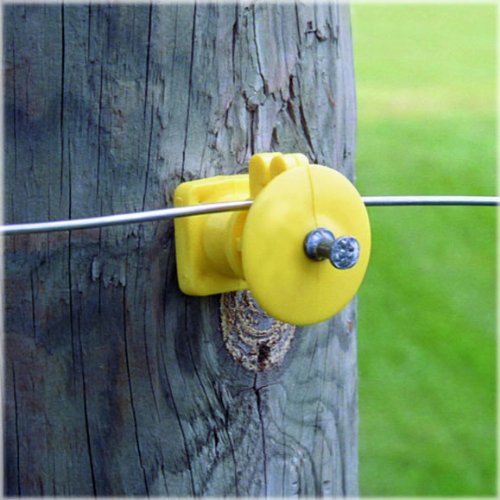 Fi-Shock IWKNY-FS Economy Insulator with Double-Headed Nail, Yellow